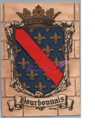 LE BOURBONNAIS 03 - Illustration De L'embleme Logo Ecusson De La Région Fleur De Lys Carte Vierge - Other & Unclassified