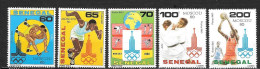 1980 - 542 à 546 **MNH - Jeux Olympiques De Moscou - Senegal (1960-...)