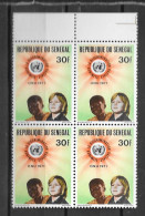 1971 - N° 345 **MNH - Année Contre Le Racisme - Bloc De 4 - Senegal (1960-...)