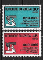 1969 - N° 318 à 319 **MNH - 50 Ans O.I.T. - Senegal (1960-...)