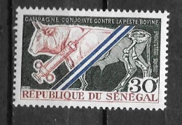 1968 - N° 312 *MH - Peste Bovine - Senegal (1960-...)