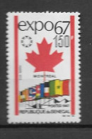 1967 - N° 296 *MH - Expo Internationale De Montréal - Sénégal (1960-...)