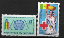 1963 - N° 233 + 234 **MNH - 15 Ans Déclaration Droits De L'homme - Croix Rouge - Sénégal (1960-...)