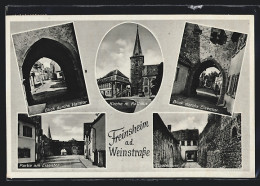 AK Freinsheim A. D. Weinstrasse, Kirche Mit Rathaus, Blick Durchs Eisentor, Stadtmauer  - Freinsheim