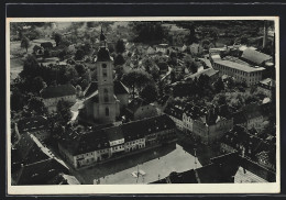 AK Bernstadt /Sachsen, Ortspartie Mit Kirche, Fliegeraufnahme  - Other & Unclassified