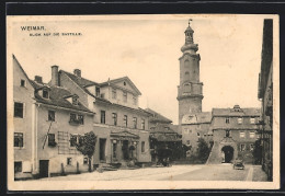 AK Weimar, Blick Auf Die Bastille Mit Café Alfred Schmidt, Grüner Markt  - Weimar