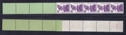 Bund 696 A RE 5+4 Grün/dextrin Rote Nr. Unfallverhütung 20 Pf Postfrisch - Rollenmarken