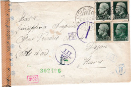 Italie, Enveloppe Avec Courrier De COAZZE Du 28/4/43 Pour Dijon, Marques De Censure - Militaire Post (PM)