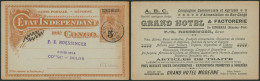 Congo Belge - EP Au Type N°31 (réponse) Expédié De Et Vers Kinshasa (1912) + Repiquage Grand Hotel A.B.C. - Stamped Stationery