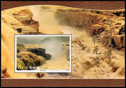 [Q] Cina / China 2002: Foglietto Cascate Hukou / Hukou Waterfalls S/S ** - Blocs-feuillets