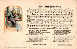 H1941 - Litho Anton Günther Liedkarte - Mei Grußmütterla - Gottesgab Sudentengau - Musique Et Musiciens