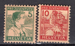 T3582 - SUISSE SWITZERLAND Yv N°149/50 ** Pro Juventute - Unused Stamps