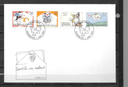 1992 - 982 à 985 - Timbres-messages - 29 - FDC