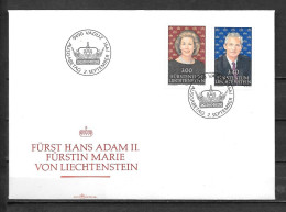 1991 - 965 à 966 - Princesse Marie - Prince Hans-Adam II - 28 - FDC