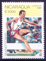 Nicaragua 1990 MNH, Olympic 1992, Steeplechase, Athletics, Hurdling, Sports - Atletismo