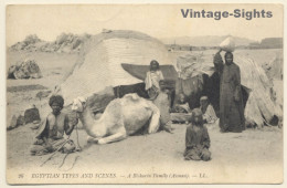 LL 26 / Egypt: Bisharin Family (Assouan) / Camel (Vintage PC 1910s/1920s) - Other & Unclassified