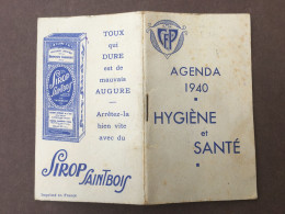 Petit Agenda Publicitaire / Calendrier / Hygiène Et Santé / CFP / 1940 - Grossformat : 1921-40