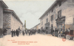 SAINT-ETIENNE-du-BOIS (Ain) - Centre Du Pays - Automobile Décapotable, Bauer-Marchet Dijon - Voyagé 1908 (2 Scans) - Sin Clasificación