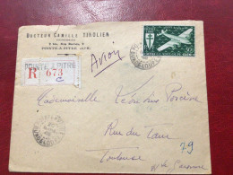 Lettre Recommandée Avec Poste Aérienne De Point à Pitre - Storia Postale