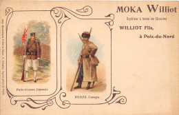 59-POIX-DU-NORD- CARTE PUB- MOKA WILLIOT ET FILS -PORTE DRAPEAU JAPONAIS- RUSSIE COSAQUE - Other & Unclassified