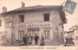 SAINT-ETIENNE-sur-CHALARONNE (Ain) - Hôtel Sallet - Café-Restaurant - Voyagé 1931 (2 Scans) - Sin Clasificación