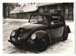 Fotografie Unbekannter Fotograf Und Ort, VW Käfer Prototyp Cabrio, KDF Wagen, Abzug 60er Jahre  - Automobiles