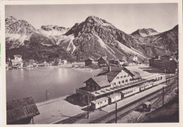 Coire Chur-Arosa Bahn Blick Auf Die Station Mit Obersee 1937 Eisenbahn Gare Suisse Switzerland Railway - Chur