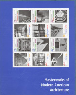 USA 2005 Modern American Architecture Foil Block MNH Guggenheim, Vanna Venturi, Lake Shore Drive, Chrysler Building - Otros & Sin Clasificación