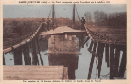 SAINT-BERNARD (Ain) - Accident Du 4 Octobre 1933 - Un Camion Défonce De Pont Et Tombe Dans La Saône - Voyagé (2 Scans) - Sin Clasificación