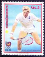 Paraguay 1988 MNH, Boris Becker, Olympic Games, Sports, Tennis B - Tenis