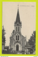 03 LA CHAPELLE Vers Montluçon L'Eglise Homme Et Enfants Devant La Maison à Droite - Montlucon