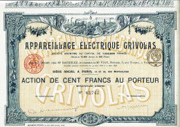 75-APPAREILLAGE ELECTRIQUE GRIVOLAS. Capital 7,5 MF.  Imprimerie G. Richard    DECO   Lot De 10 - Other & Unclassified