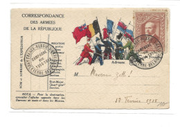 !!! FRANCE, CARTE CORRESPONDANCE DES ARMÉES 1914-1915, FRANCHISE MILITAIRE. - Covers & Documents