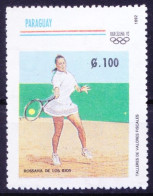 Paraguay 1992 MNH, Summer Olympic Games, Tennis, Sports - Tenis