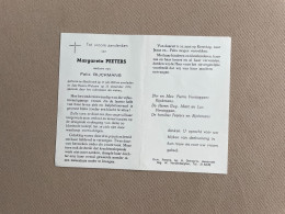 PEETERS Margareta °MELSBROEK 1898 +SINT-PIETERS-WOLUWE 1973 - RIJCKMANS - VERSTAPPEN - Obituary Notices