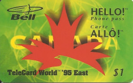 Canada: Prepaid Bell - TeleCard World '95 East Exposition New York. Mint - Canada