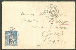 Lettre No 51, Obl Cad "Corr.d.Arm/Lig. J Paq.Fr. N°6" Sept 81, Sur Enveloppe Pour La France. - TB - Other & Unclassified