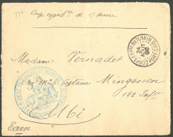 Lettre Cad "Corps Expre Du Tonkin/Port Saïd" Août 1900 Sur Enveloppe En FM Pour Albi. - TB - Andere & Zonder Classificatie