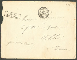 Lettre Cachet Encadré "Corr./des Armées" Sur Enveloppe Avec Texte Daté De Toulon Janv 84, En FM Pour Albi, Au Recto Cad  - Other & Unclassified