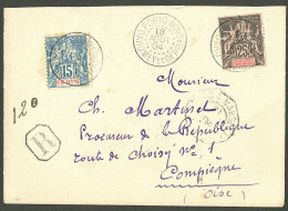 Lettre Cad "Porto Novo" Août 1904 Sur N°25 + Dahomey 1, Sur Enveloppe Recommandée Pour La France. - TB - Other & Unclassified