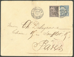 Lettre Cad "Longxuyen/chine" Nov 92, Sur Enveloppe Entier CG 15c Bleu + 50, Pour Paris. - TB - Otros & Sin Clasificación