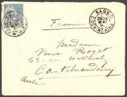 Lettre Cad "Sadec/chine" Mai 90 Sur CG 51, Sur Enveloppe Avec Très Bon Texte Pour Castelnaudary. - TB - Sonstige & Ohne Zuordnung