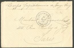 Lettre Cad "Saigon-chine/Corps Expre" Mai 84 Sur Enveloppe En FM Du Commandant D'armes à Qui-Nhon, Au Recto Mention "Cor - Other & Unclassified