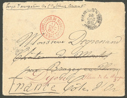 Lettre Cad Rouge "Corps Exped. De Madagascar/LV N°2" Déc 89, Sur Enveloppe En FM Avec Texte Daté De Saigon, Pour Dijon,  - Sonstige & Ohne Zuordnung