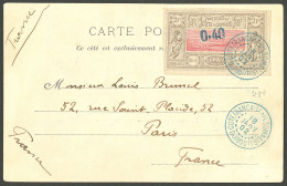 Lettre Cad Bleu "Cote Française Des Somalis/Djibouti". No 25 Sur Carte Pour Paris, 1902. - TB. - R - Sonstige & Ohne Zuordnung