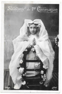 CPA  ENFANT  .ARTISTIQUE  SOUVENIR 1° COMMUNION A  JUVISY. - Portretten