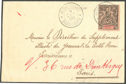 Lettre Cad "Petit Canal/Guadeloupe" Oct 96 Sur N°34, Sur Enveloppe Pour Paris, 1896. - TB. - R - Autres & Non Classés