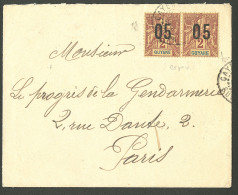 Lettre Cad "Cayenne/Guyane". Nos 66 + 66A Sur Enveloppe Pour Paris. - TB. - Autres & Non Classés