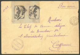 Lettre Tête-bêche. TAG PA No 4Aa Paire Verticale Cdf. Cad "St Laurent Du Maroni/Guyane  Française". Enveloppe Adressée à - Other & Unclassified