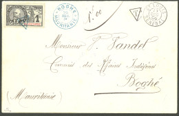 Lettre Taxe. Cad Bleu "Boghe", Sur N°8 Sur Lettre De St Louis, 1906, TB. - R - Altri & Non Classificati